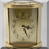 D43. Seiko gold tone desk clock. - $15